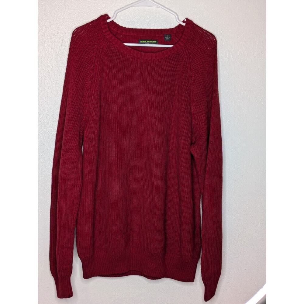 John Bartlett Consensus Red Pullover Crew Neck Sweater Mens Sz XL